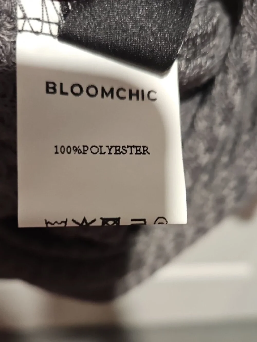 BloomChic Women's Charcoal Waffle Knit Tunic